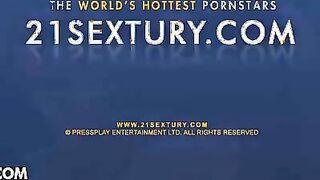 Dark-Haired Woman In Black Lace Gets Hungry