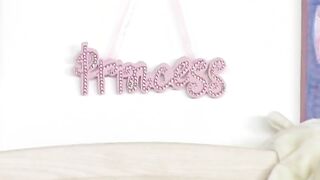 Breasted Girl Jams Puffy Vagina With Sex Toy