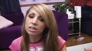 Naughty Blonde Gal Wanks Cock