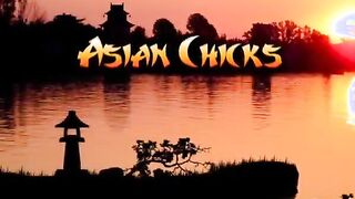  Lusty Blonde Asian Gal   Stuffs  Lucky Dark Dick In Mouth And Beaver