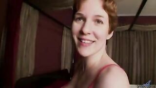 Redhead Woman Has Unshaven Cunt Toyed