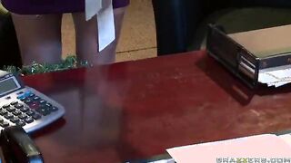 Busty Brunette Claudia Valentine Sucks & Hammers Thick Cock