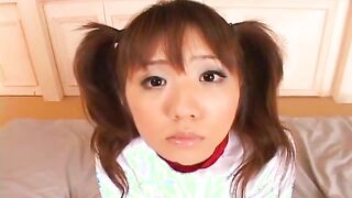 Sexy asian schoolgirl gets the vibrator