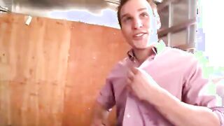 Hungry amateur gay gives blowjob