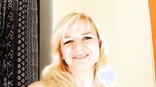 luxury blonde with huge natural chest