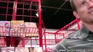 Straight guy trinked into gay fallatio through gloryhole