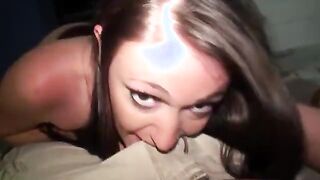 Sexy brunette babe rides her exs cock and cant get enough