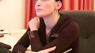 Horny slut gets hot with the electrician in her home