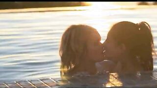 Lezzies gagging snatches by the ocean