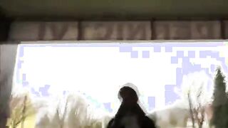 Tanned babe shows tits for money and considers doing more