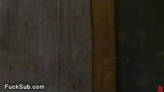 Cute blond slave brutalized in basement