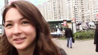 Shy babe wanting to show off her tits for cash