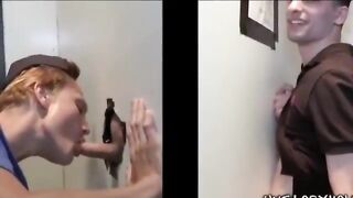 Horny straight dude sucked by gay lips