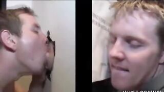 Hard stud tricked into gay blowjob