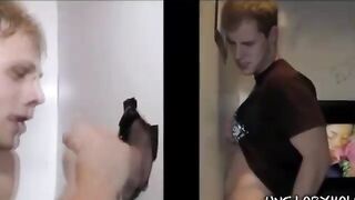 Straight dude creams after gay suck job