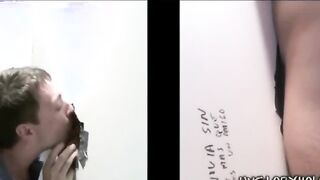 Blond guy has no idea who is sucking his cock so well