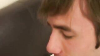 DILF shoots his load on young stud