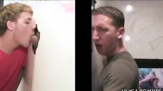 Straight dude sucked by gay lips
