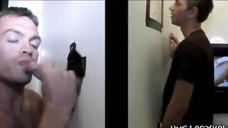 Straight guy gobbled by gay lips