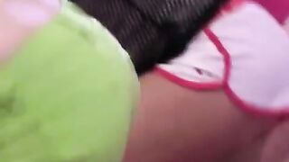 Sexy looking cfnm babes working out