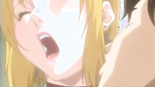 Blonde anime gets fucked and juiced