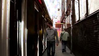 Raven hooker sucks cock