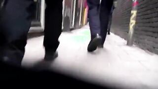 Hot brunette hooker blowjob