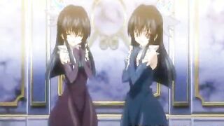 Anime shemale fucks her girlasshole