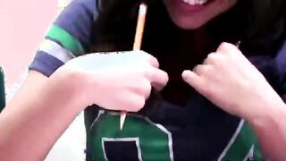 Blonde teen babe sucka  black cock