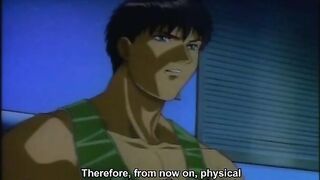 Anime man with six pack gangbanged