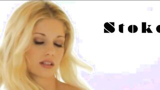 stunning blonde and pink dildo