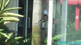 Teen slut sucks and swallows