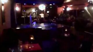 Sexy babes get tits out and fuck at party