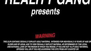 Captivating Gal Devouring Huge Sausage On Pizza