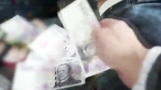 Sexy teen shows off tits for cash