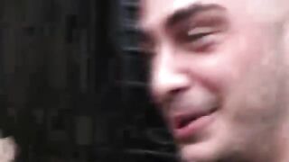 Babe gets spanked in construction site