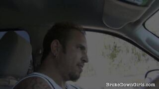 Sexy amateur girl with bicycle gets picked and nailed by horny guy