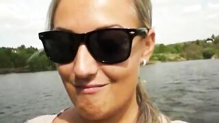 Massive boobs babe fucked and jizzed on for cash