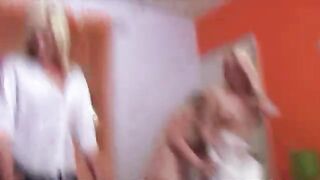 Hazers takes her pledger from behind with her strapon