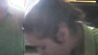 Lucky Guy Gets A Blowjob From 2 Girls