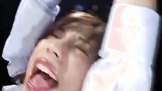 Worthless asian gets her pussy punished