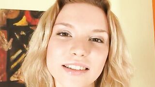 perfect blond making solo masturbation