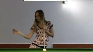 two lezzies masturbation on billiard