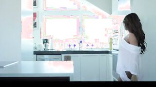 Chesty Brunette Chick Vs. Juicy Penis