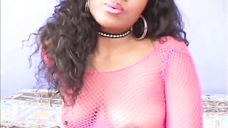 Freaky Ebony Girl Does Fellatio & Nails Shaft