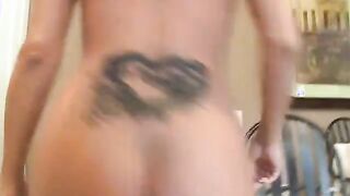 Sexy redhead fucking cock