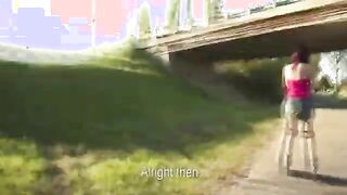 Slut strips for cash and wants more of it from lucky guy