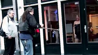 Old guy gets two prostitutes to clean his pipes