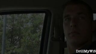 Attractive redhead wife getting pounded by a stranger's big fat cock