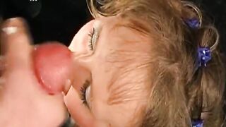 Cute goo eater in action